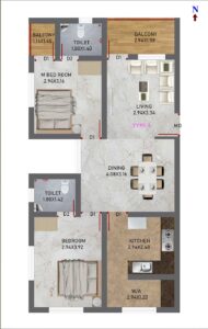 Type A | 2BHK | 1125 Sq.Ft.